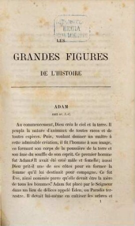 Les grandes figures de l'histoire