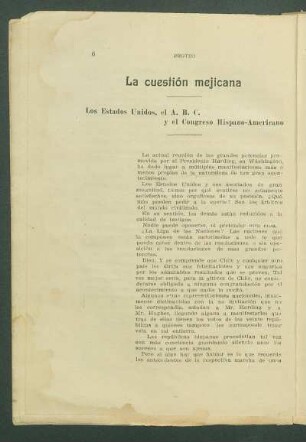La cuestión mejicana