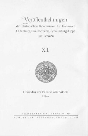 Urkunden der Familie von Saldern : Bearbeitet von Otto Grotefend, 2. 1366 - 1500