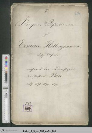 Eimsen-Röllinghausen: Visitationsakten