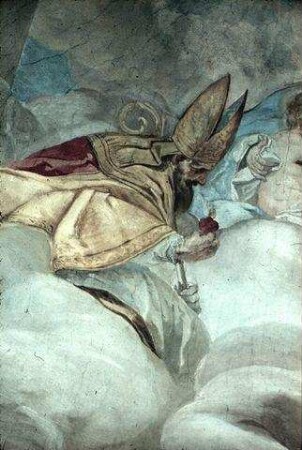 Vision des heiligen Nikolaus von Tolentino: Erscheinung der Madonna und des heiligen Augustinus