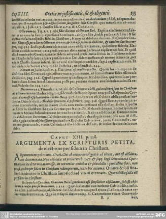 Caput XIII. Argumenta Ex Scripturis Petita, de electione per fidem in Christum