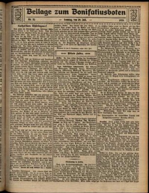 Zweite Ausgabe vom Sonntag, den 29. Juli 1928.