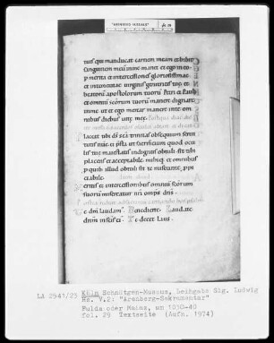 Arenberg-Sakramentar — Textseite, Folio 29