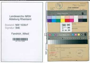 Entnazifizierung Alfred Fandrich , geb. 00.00.0000 (Wachtmeister)