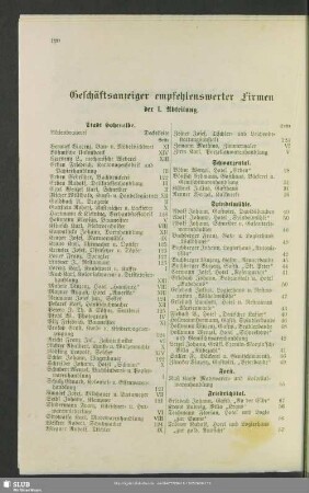 Anzeigen : Geschäftsanzeiger empfehlenswerter Firmen