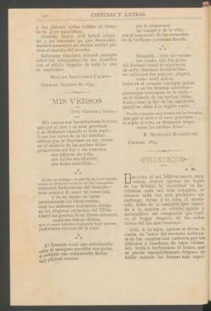 Mis versos : [Poesía]