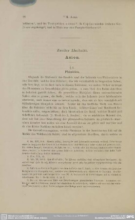 Zweiter Abschnitt: Asien