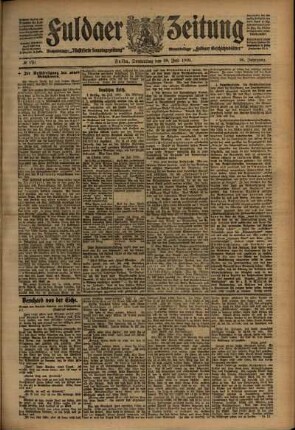 Ausgabe vom Donnerstag, den 29. Juli 1909.