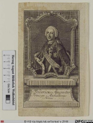 Bildnis Friedrich August, Fürst zu Anhalt-Zerbst, Herr zu Inn- u. Kniphausen (reg. 1747-93)
