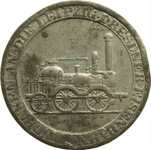 Leipzig - Eröffnung der Eisenbahnstrecke nach Dresden