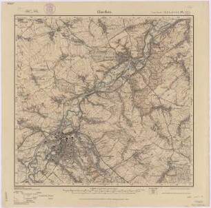 Section Glauchau aus: Topographische Karte (Meßtischblätter) Sachsen