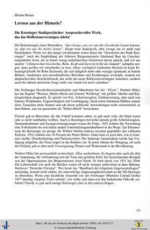 Lernen aus der Historie? Die Kenzinger Stadtgeschichte: Anspruchsvolles Werk, das das Reflexionsvermögen stärkt