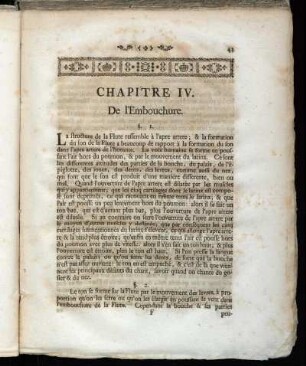 Chapitre IV. De l`Embouchure.