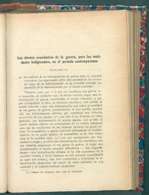 Los efectos económicos de la guerra, para las sociedades beligerantes, en el período contemporáneo