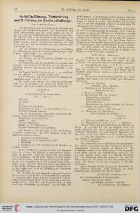 Geschäftsführung, Vorbereitung und Auflösung der Kunstausstellungen