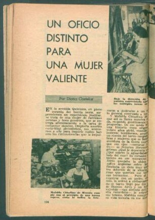Un oficio distinto para una mujer valiente