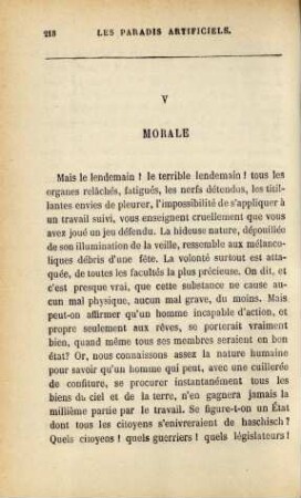 V. Morale