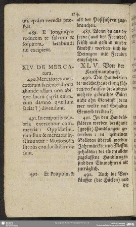 XLV. De Mercatura