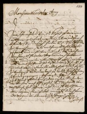 Brief von Johan Daniel Geysel an Johann Friedrich von Uffenbach. Nürnberg, 25.4.1721