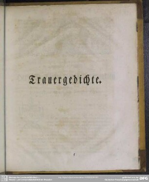 Trauergedichte