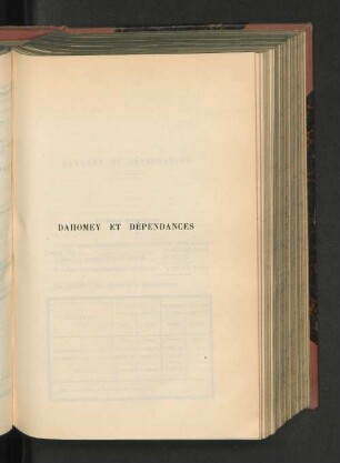 Dahomey Et Dépendances.