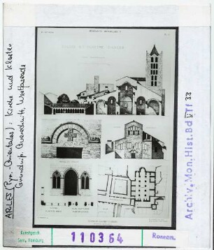 Arles-sur-Tech: Kirche und Kloster, Grundriss, Querschnitt