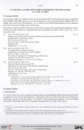 B. Gefässe aus der mittleren Kaiserzeit und Spätantike (3.-7. Jh. n.Chr.)