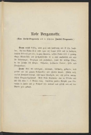 Rote Bergamotte. (Rote Herbst-Bergamotte und in Schlesien Zwiebel-Bergamotte.)