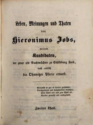 Die Jobsiade : Ein grotesk-komisches Heldengedicht in drei Theilen von Carl Arnold Kortum. 2