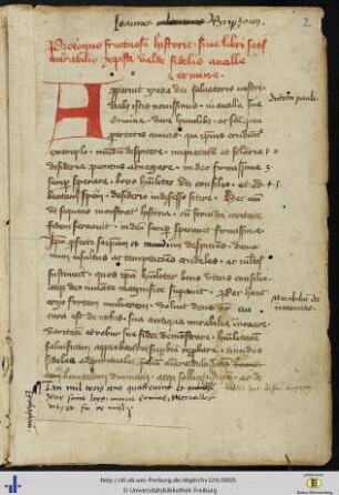 (2r) Besitzvermerk von Johannes Brisgoicus.