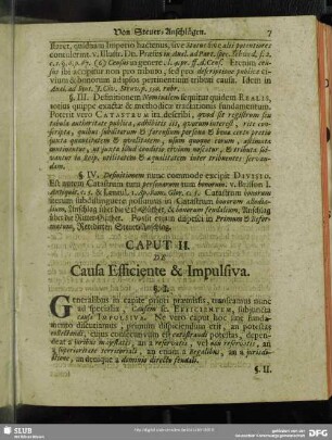 Caput II. De Causa Efficiente & Impulsiva