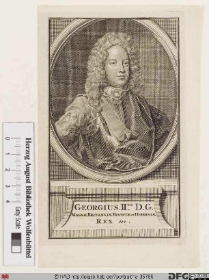 Bildnis Georg II. (August), König von Großbritannien u. Irland, Kurfürst von Hannover (reg. 1727-60)