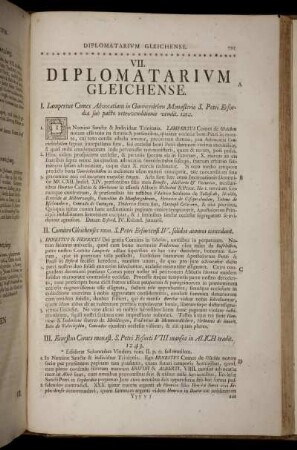 VII. Diplomatarium Gleichense.
