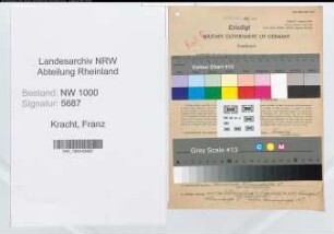 Entnazifizierung Franz Kracht, geb. 02.07.1889 (Postinspektor)