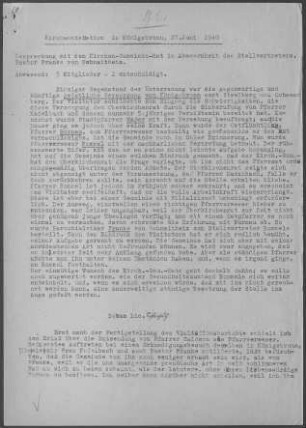 Königsbronn mit Itzelberg und Ochsenberg: Visitation 1948