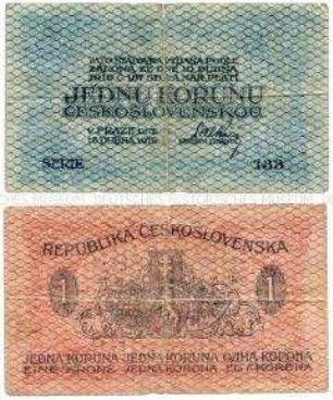 Tschechoslowakei, 1 Krone