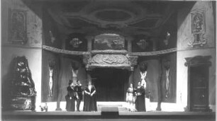 Don Giovanni (Don Juan). Oper von W. A. Mozart. Staatsoper Dresden, Neuinszenierung 17.4.1924 : Schlußbild