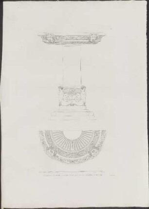 Pl. 28. Détails De La Grande Fontaine Sur La Place De La Cathédrale A Messine.