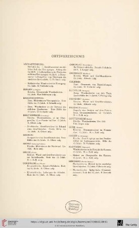 Ortsverzeichnis