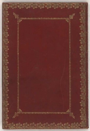 LES PRINCIPES DE L' ARCHITECTURE. : Buchdeckel, hinterer, um 1750. Gold/Maroquin. 47,5 x 32,4 cm.