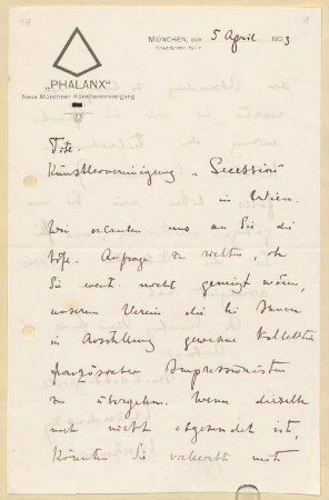 Briefe von Wassily Kandinsky an verschiedene Verfasser - BSB Autogr. Kandinsky, Wassily