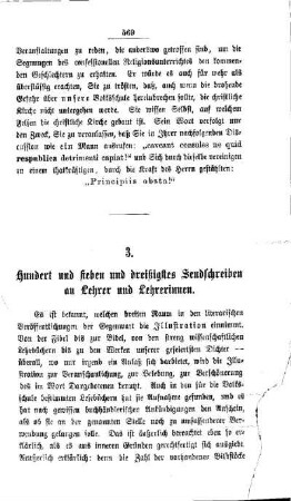 Hundert und sieben und dreißigstes Sendschreiben an Lehrer und Lehrerinnen
