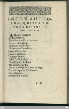 Index Authorum, Quibus Author Utitur In Hoc Opusculo