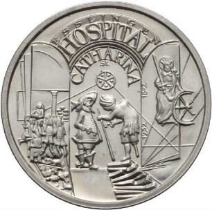 Medaille von Victor Huster auf das Katharinen-Hospital in Esslingen