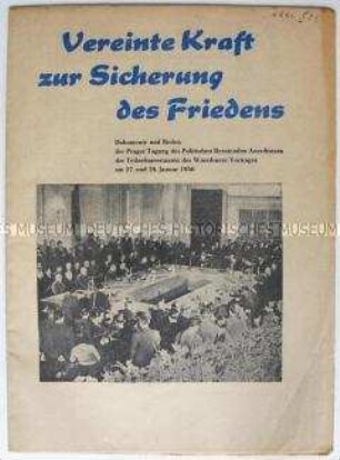 Sonderdruck zur Tagung des Politischen Beratenden Ausschusses des Warschauer Vertrages 1956 in Prag