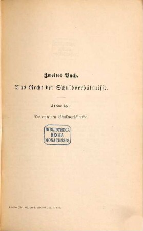 Theorie und Praxis des heutigen gemeinen preußischen Privatrechts, 2. [Die einzelnen Schuldverhältnisse]