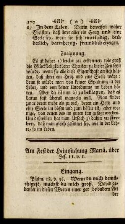 Am Fest der Heimsuchung Mariä, über Jes. 11. v. 1.