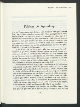 Palabras de aprendizaje