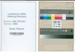 Entnazifizierung Friedrich Quest , geb. 14.05.1891 ()